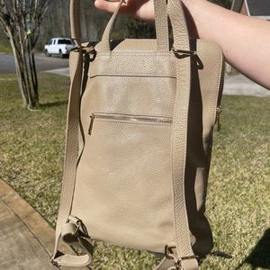 Vera Pelle Tan backpack/Purse